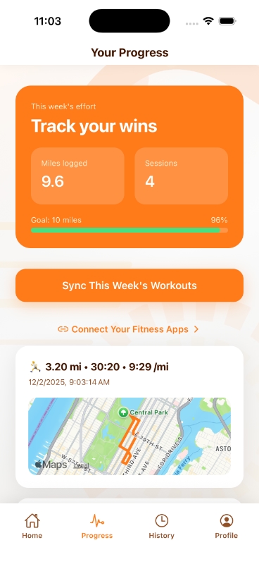 FitOr4Fit Progress Screen